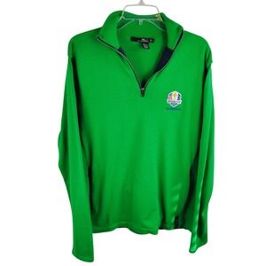 RLX Ralph Lauren Ryder Cup 2016 Hazeltine Quarter Zip Men Large Green Pullover